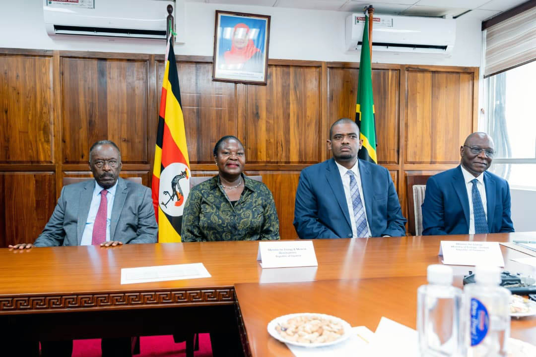  Nankabirwa (Second Left) with officials from Tanzania during the meeting. (Courtesy photo)