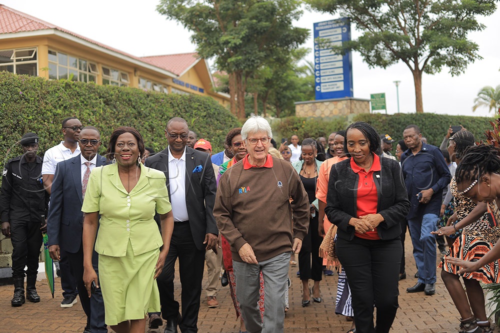 International Rotary president Francesco Arezzo touring Joint Clinical Research Center (JCRC) premises.