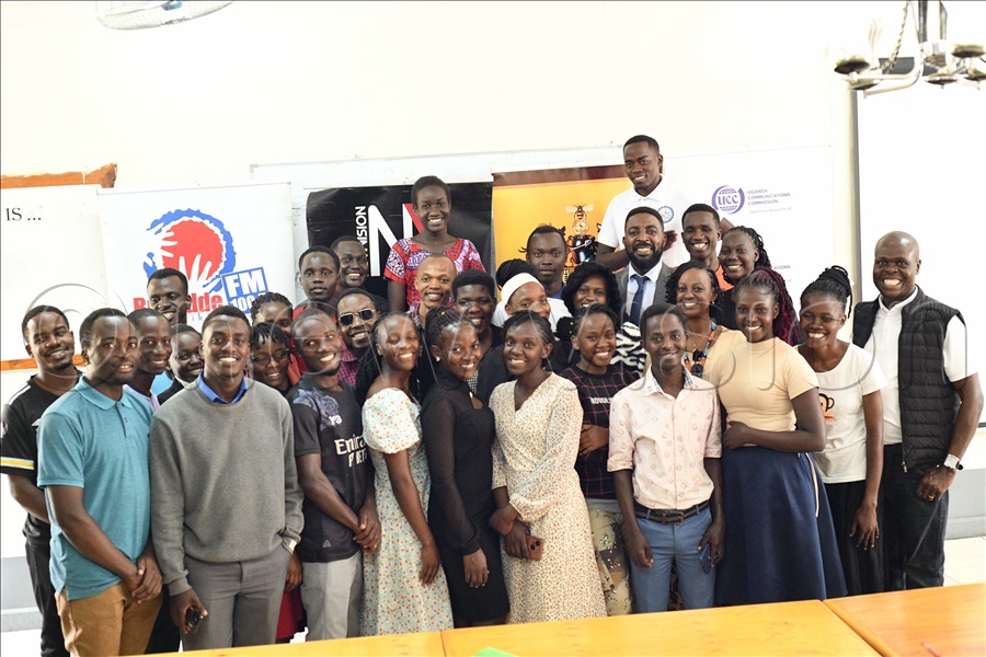 Bugema University students with Bank of Uganda, UCC and New Vision officials after the Ultimate quiz orientation at the Bugema University on September 11 2025. (Credit: Maria Wamala)