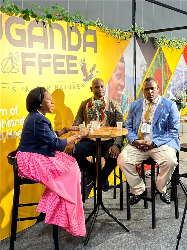 Ugandan Ambassador to Australia Dorothy Samali Hyuha, Serere County MP Emmanuel Omoding-Okabe and MAAIF Assistant Commissioner Gordon Katwirenabo.