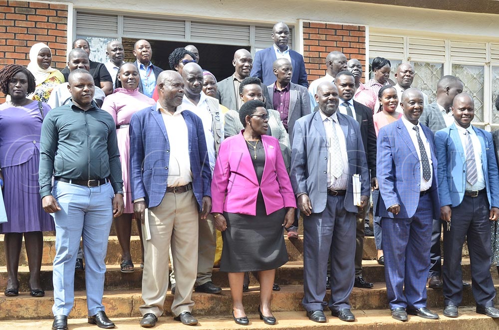 Masindi district and Municipal councillors with Minister Mary Mugasa (3rd left) at Country Inn Hotel. (Credit: Yosam Gucwaki)