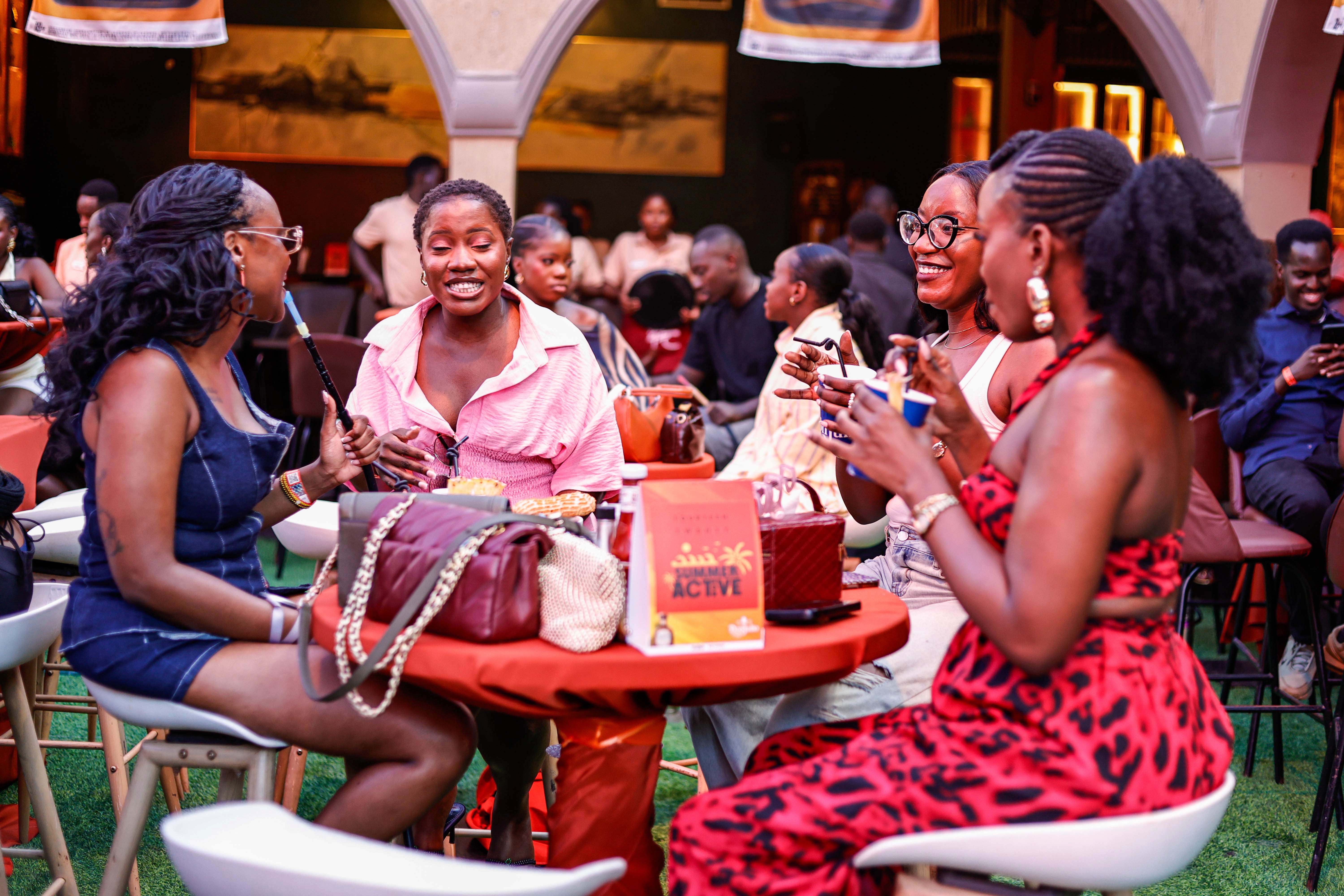 Girls Having A Good Time At Fourteen Twenty In Bugoloobi. Photo By Ignatius Kamya