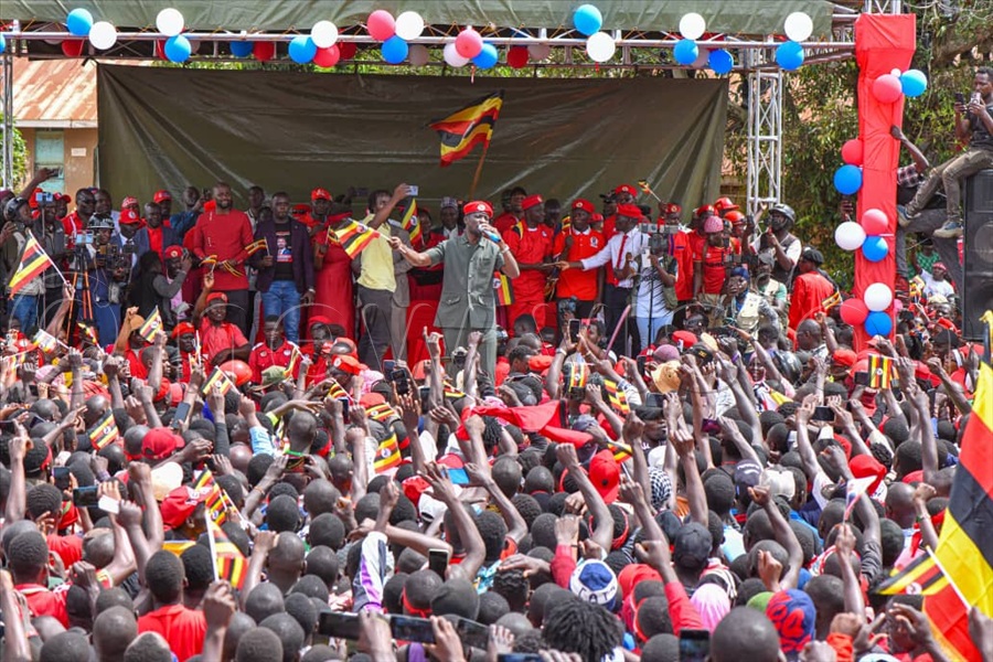 Kyagulanyi acknowledged the logistical difficulties affecting his rallies, including poor sound systems and makeshift stages, which he linked to the government’s decision to withhold NUP’s funding. (All Photos by Richard Sanya)