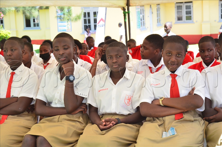 Students of Nyakasura School during the celebrations.