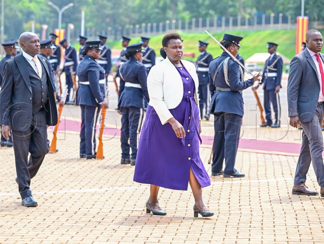 Vice President Jessica Alupo arrives.