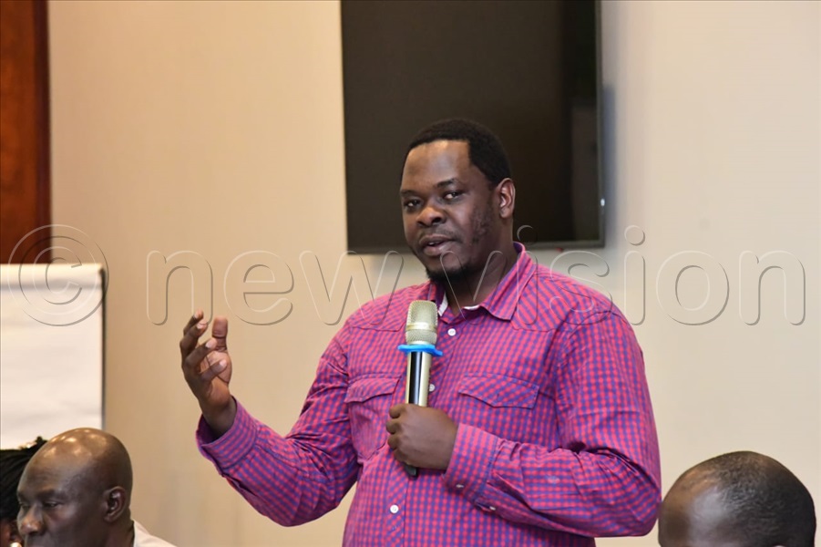 Dr. Robert Guloba during the training. (All Photos by Eddie Ssejjoba)