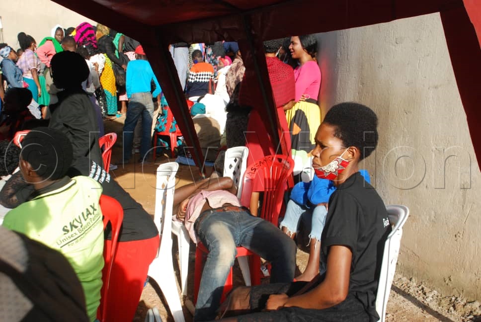 People outside Christian Revival Church Kawaala. Photo by Simon Peter Tumwine