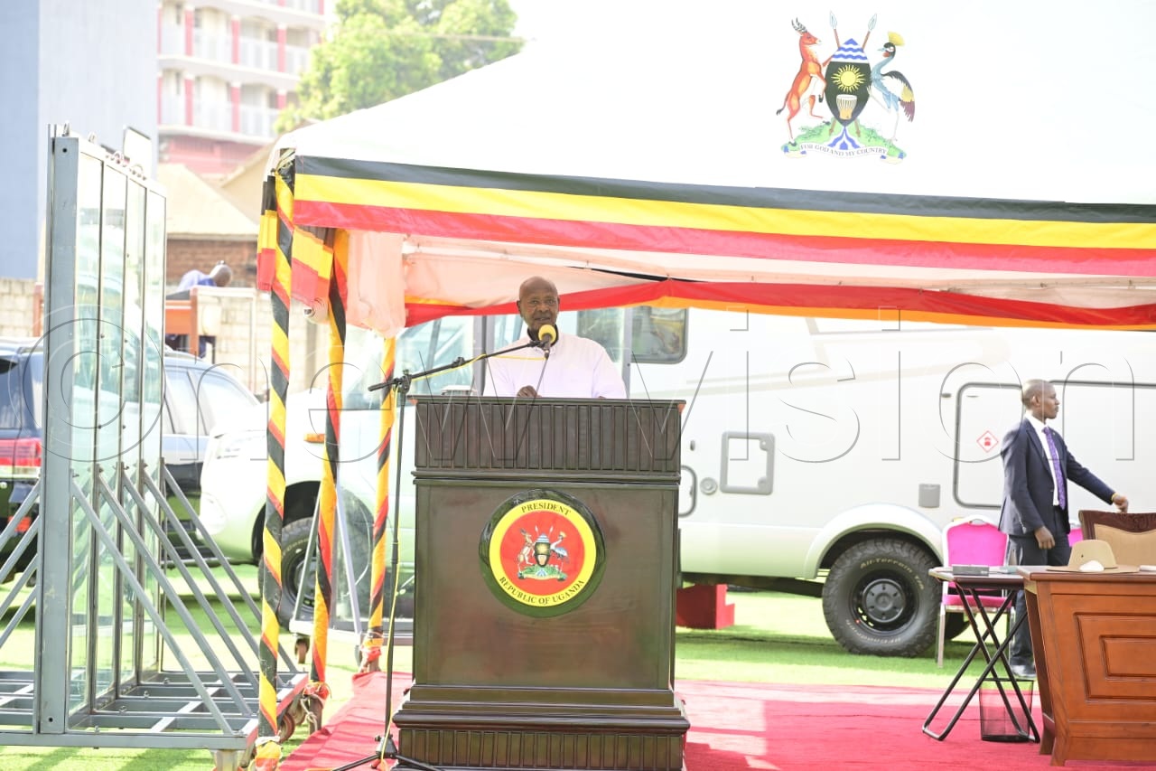 President Museveni addressing Christians gathered at the Big Fix Conference.