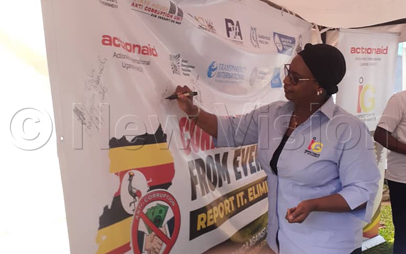 IGG Lady Justice Aisha Luzze Batala officially launches the 2026 Anti-Corruption Caravan in Kampala on Friday, reaffirming the commitment to transparency, integrity and accountability in public service. (Photo by John Matrix Tiboruganda)