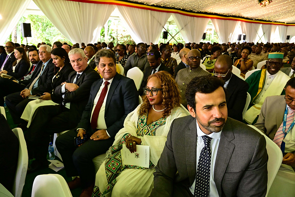 Some of the foreign envoys attending the national Thanksgiving prayers at Entebbe on Friday. (PPU Photo)