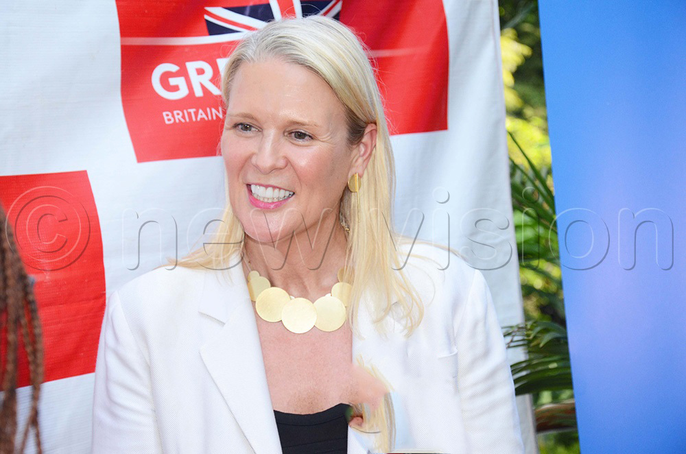 The British High Commissioner to Uganda, Chesney Lisa addressing the media on challenges of child marriages at her residence in Kololo Kampala. (Photo by Isaac Nuwagaba)