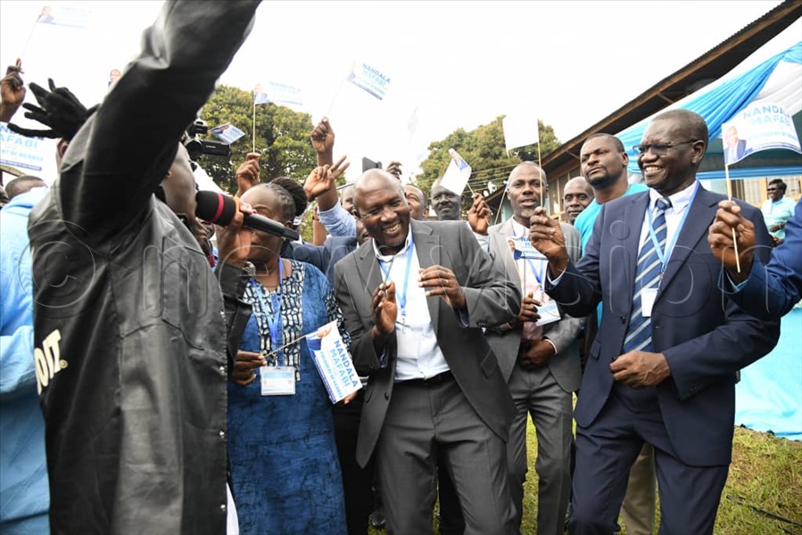 Soroti West Division MP Jonathan Ebwalu collected the forms on Nandala's behalf from the Electoral Commission (EC) headquarters in Kampala on Wednesday, August 13. (Credit: Maria Wamala)