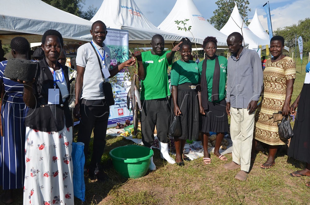 Several agricultural products were showcased by farmers at the first-ever three-day Katakwi Agricultural Trade Show, held at Katakwi Technical School. (Photo by Delux Emmy Alomu)