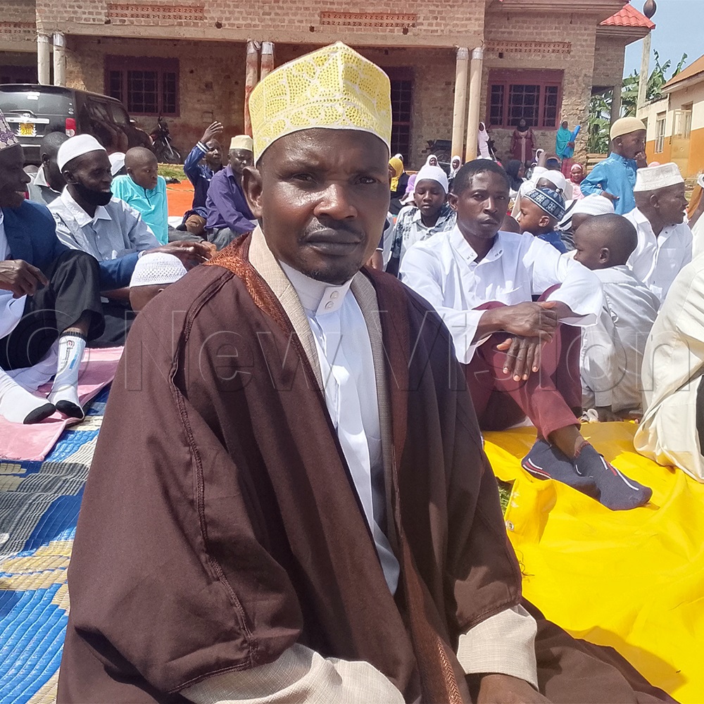A Muslim attending Eid al-Adha prayers on Wednesday. (Credit: Bruno Mugizi)
