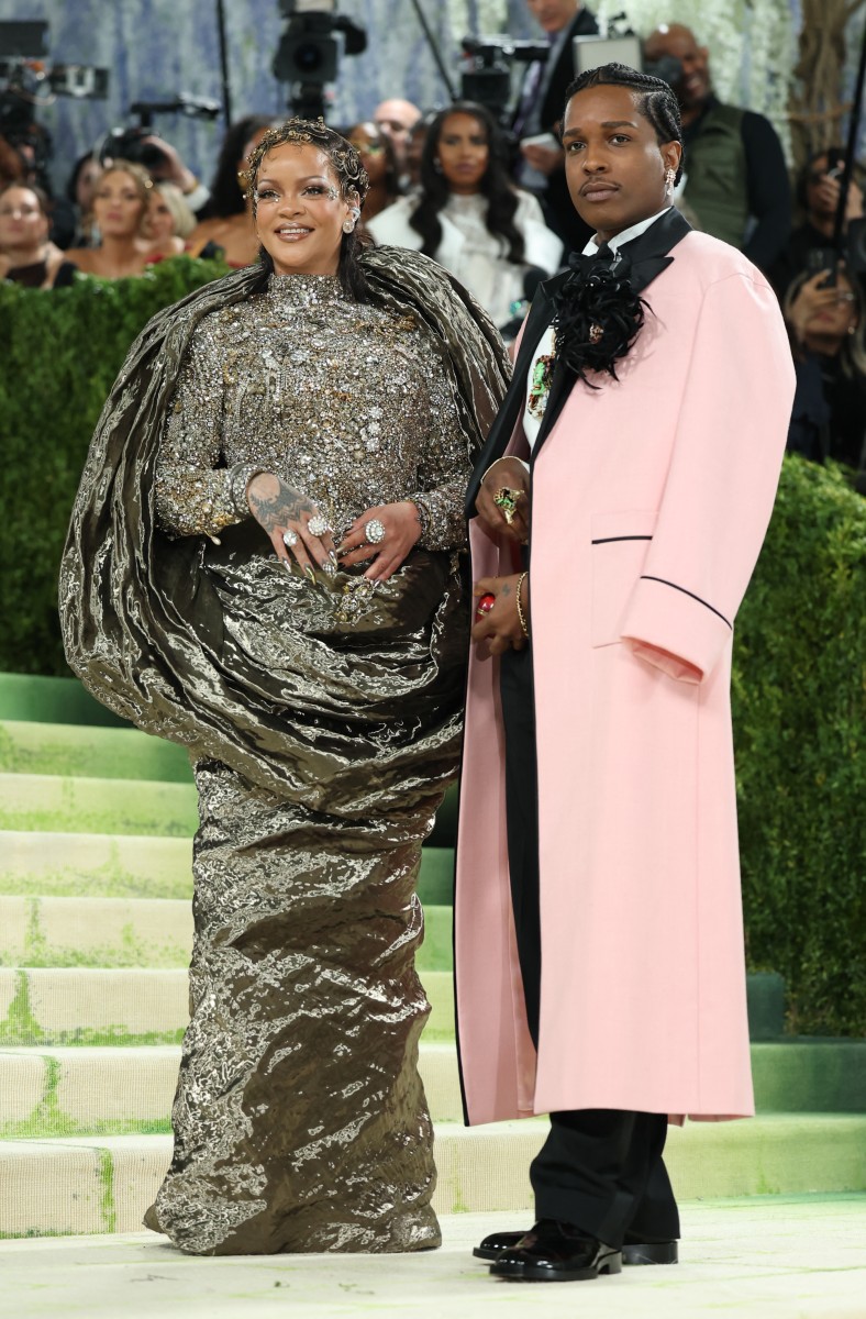 Barbadian singer Rihanna and US rapper ASAP Rocky arrive for the 2026 Met Gala celebrating "Costume Art" at the Metropolitan Museum of Art, in New York, on May 4, 2026. (AFP)