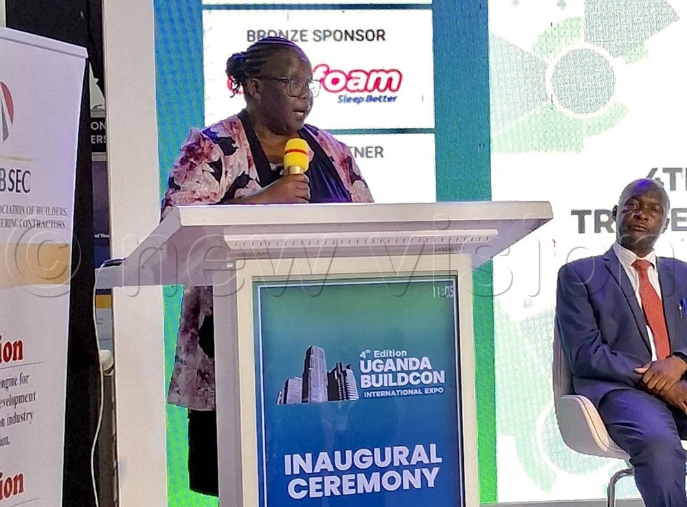 Land ministry permanent secretary Dorcas Okalanyi during the official opening of the 4th Uganda Buildcon International Expo 2025 at the Uganda Manufacturers Association (UMA) Show Grounds in Nakawa on Thursday. (Credit: John Masaba)