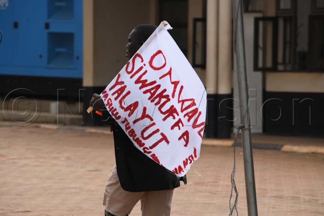 Peterson Boogere leaves the EC head offices after failing to secure the nomination forms.