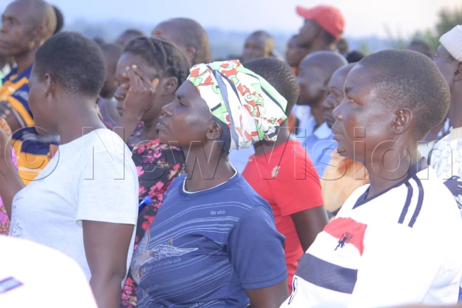 Women at the FDC campaign rally listening to Nandala Mafabi. (Credit: Alfred Ochwo)