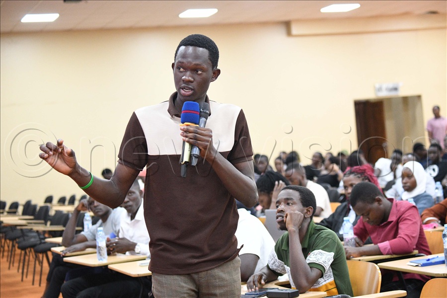 Victoria University students attend the Ultimate Quiz challenge training at their university in Kampala.
