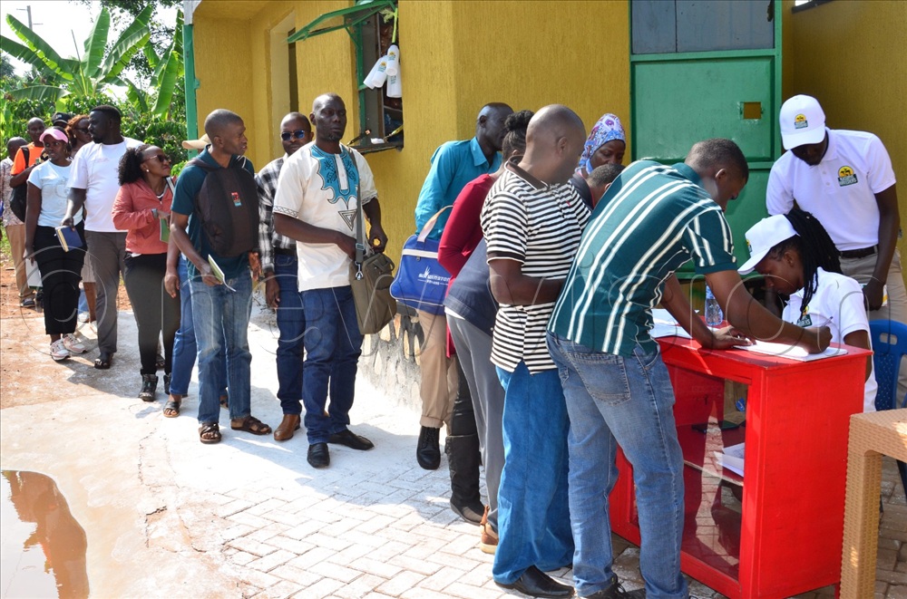 Participants arriving at the venue.