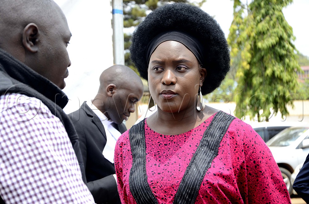 Nancy Linda Kalembe addresses journalists after picking nominations forms at the Electoral Commission Head office in Kampala on August 15, 2025. (Photo by Juliet Kasirye)