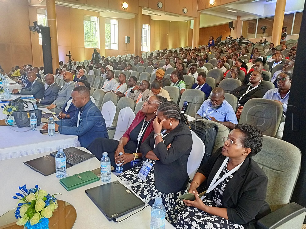 Some of the officials and participants listening to the proceedings at the event. (Credit: Moses Kigongo)