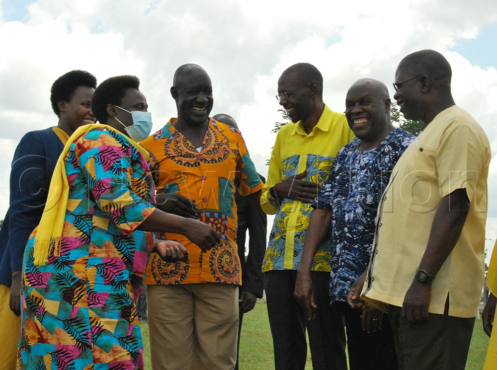 Vice President Jessica Alupo received by ministers and district officials. (Credit: Godfrey Ojore)