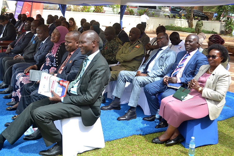 Officials during the launch at Bulange Mengo. Photo by Gerald Kikulwe