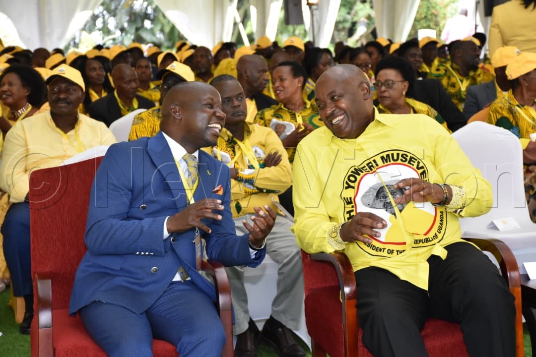 Kiwanda and Baryomunsi sharing a light moment.