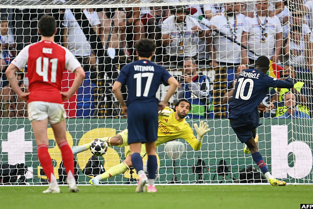 Dembele restored parity from the penalty spot