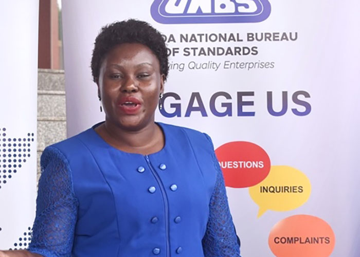 Damalie Kanyago, an administrative officer, UNBS Mbarara Regional Office, explaining her plight while enforcing standards. (Photo by Davis Buyondo)