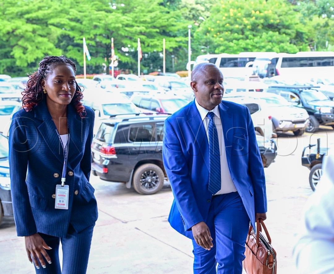 Hon. Balaam Barugahara, Minister of Local Government designate (right).