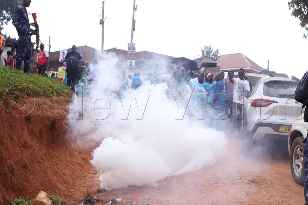 Tear gas fired by police. (Credit: Alfred Ochwo)