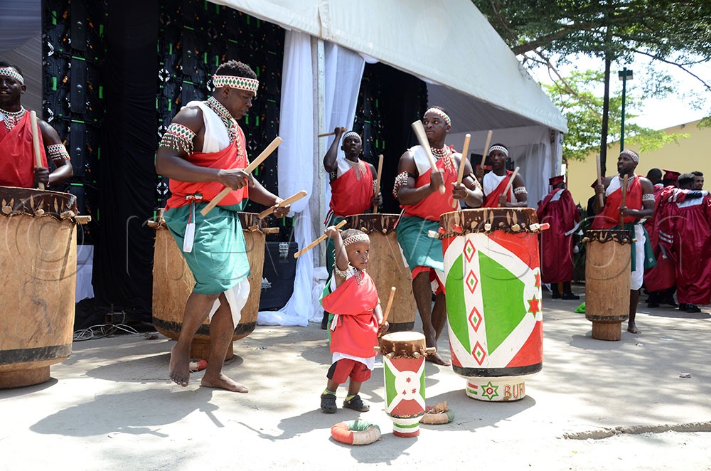 A cultural troupe entertaining guests during the event.