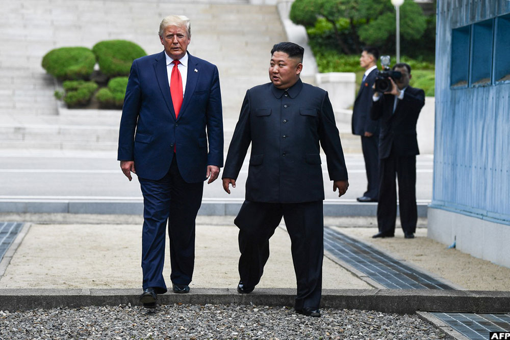 North Korea's leader Kim Jong Un and US President Donald Trump met on June 30, 2019