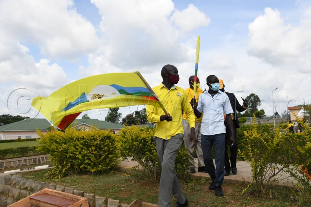 Flying the party flag... Photos by Mpalanyi Ssentongo