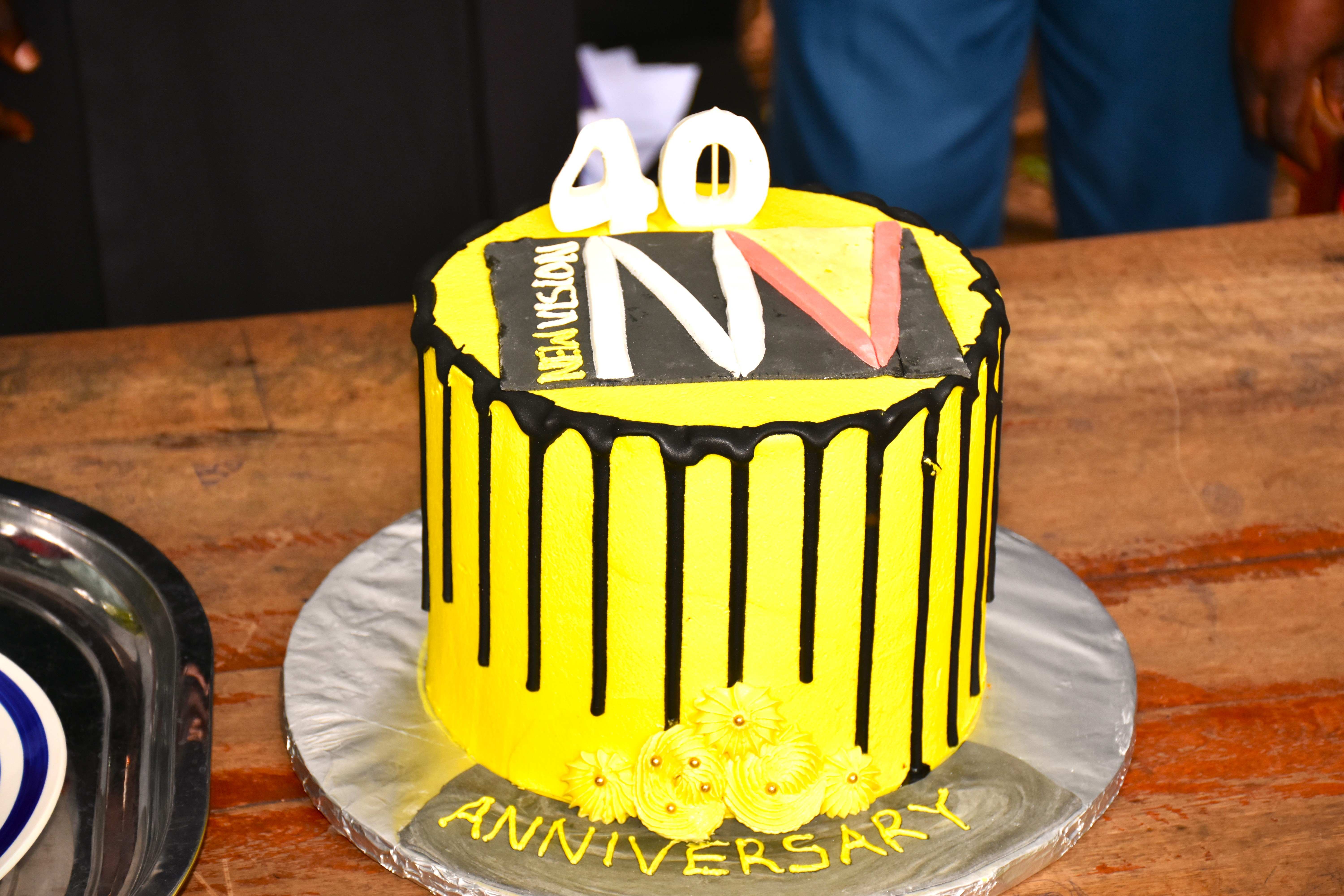 A cake served at the Vision Group offices in Gulu city.