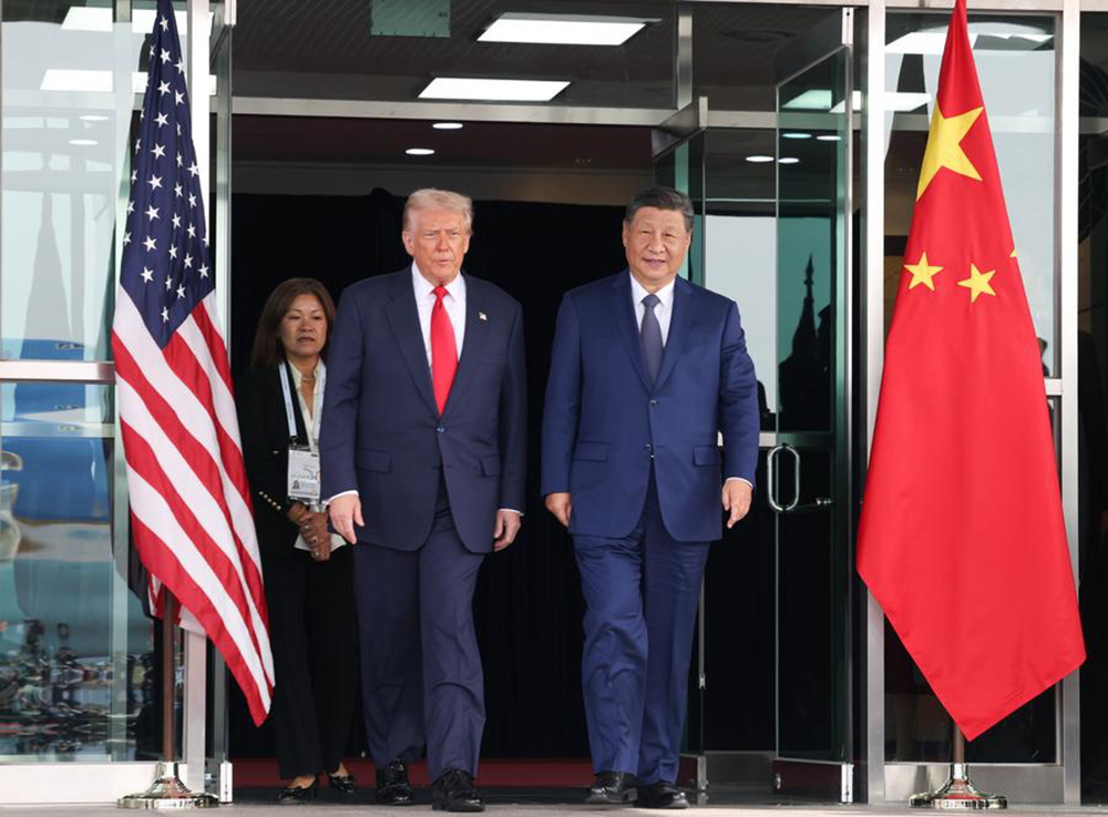 Chinese President Xi Jinping meets with US President Donald Trump in Busan, South Korea, Oct. 30, 2025. (Xinhua)
