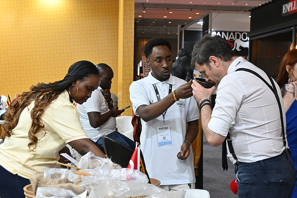 A taste of Uganda's coffee.