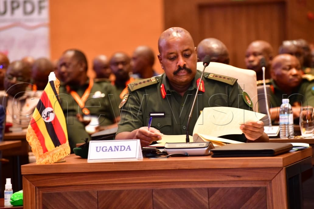 Uganda’s Chief of Defence Forces, Gen. Muhoozi Kainerugaba, at Speke Resort Munyonyo in Kampala on Thursday, Oct. 8, 2026. (Credit: Mpalanyi Ssentongo)