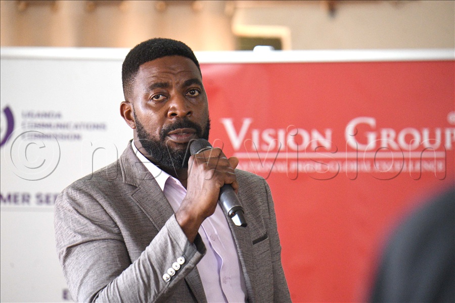 UCC's Emmanuel Muyomba talking to students. (All Photos by Maria Wamala)