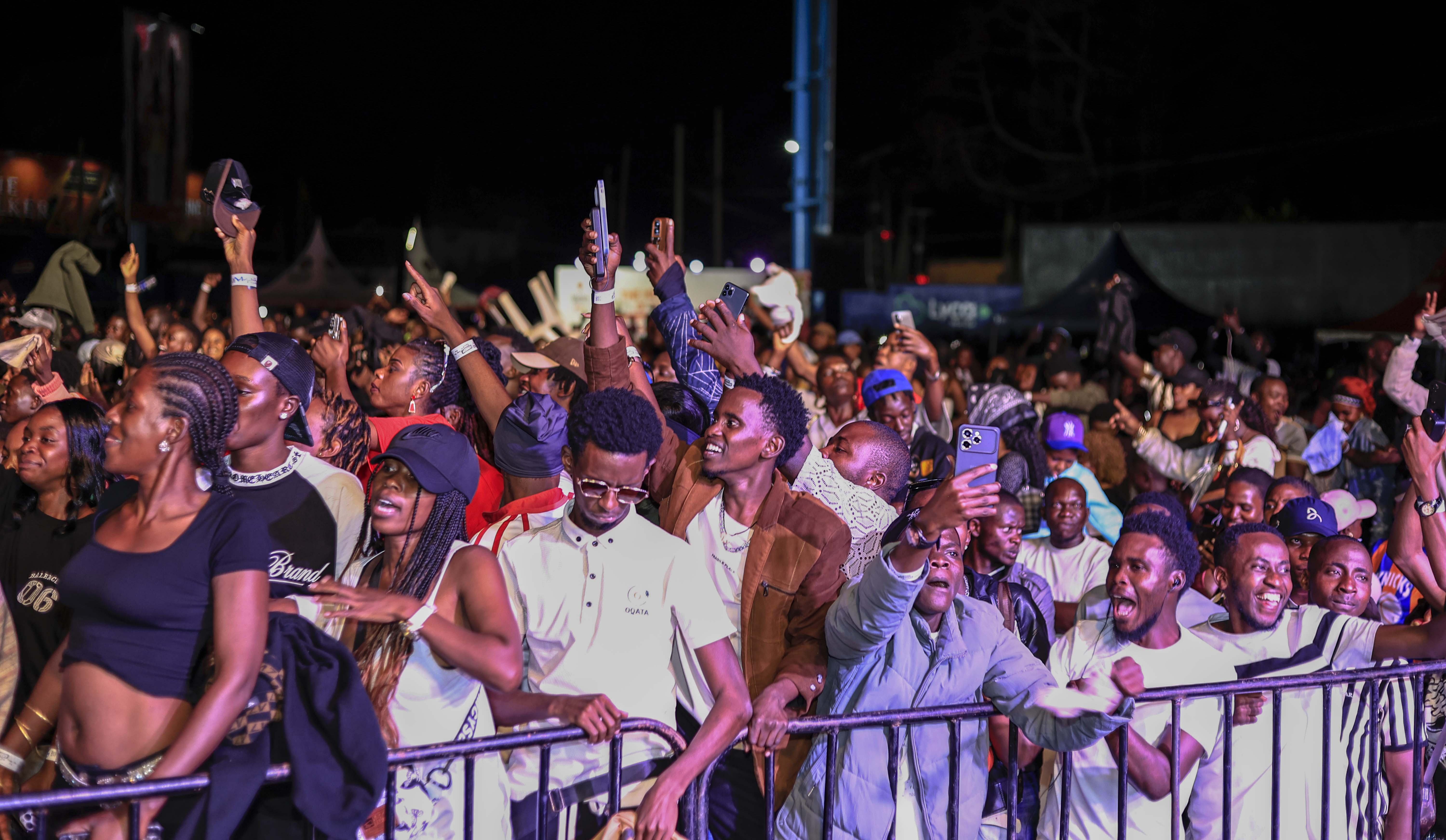 Revelers All Looking Excited On Seeing Diamond Platnumz Come On Stage During Comedy Store Ug Retro Tour At Lugogo Cricket Oval. Photo By Ignatius Kamya