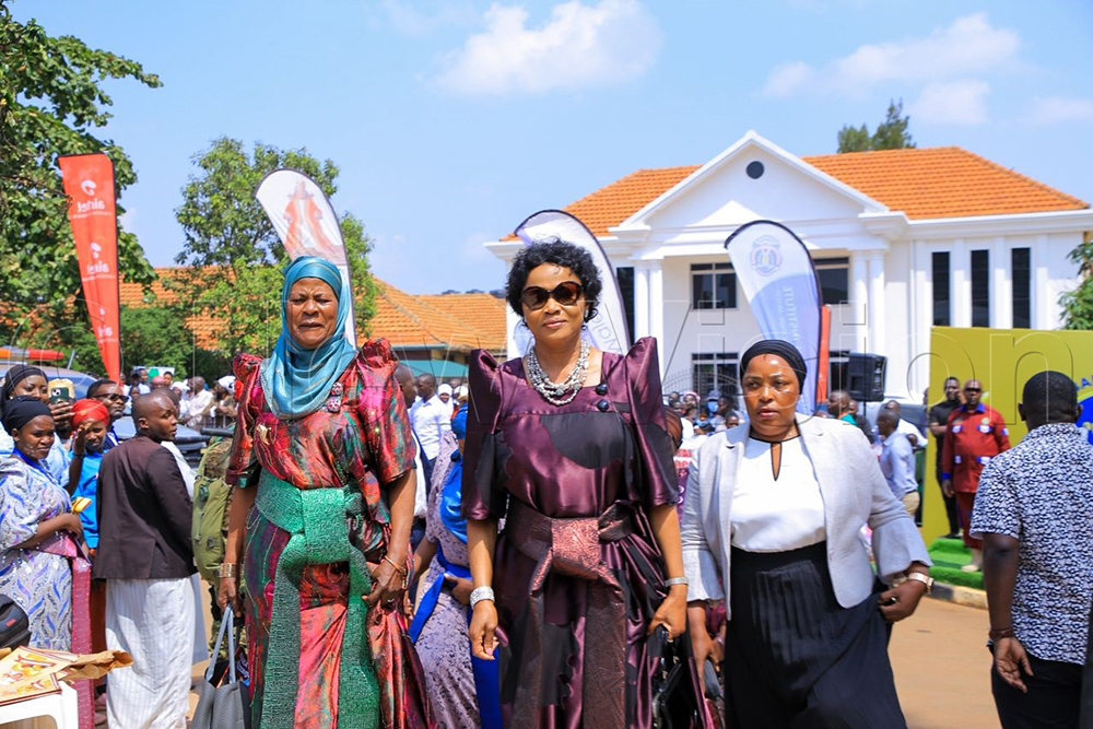 Nnaabagereka Sylvia Nagginda arrives for the event.