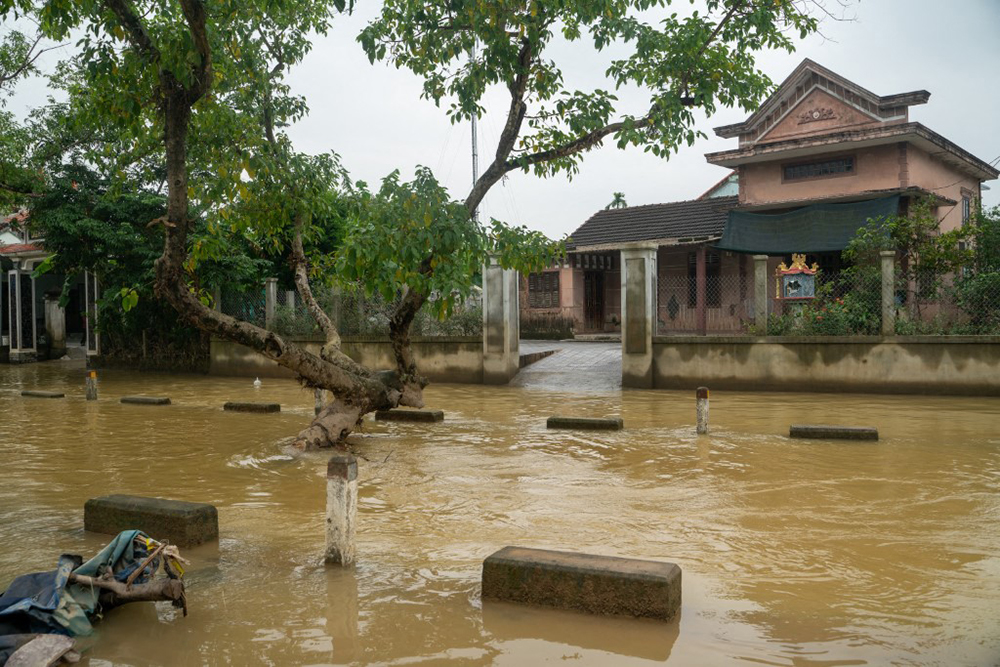 A view of the flooded areas as the city of Hue slowly returns to normal, with some locations still cut off, in Hue Province, Vietnam, on November 22, 2025. Floods unlike anything Vietnam has seen in decades have left 68 people dead or missing and caused an estimated $340 million in damages. (Credit: AFP)