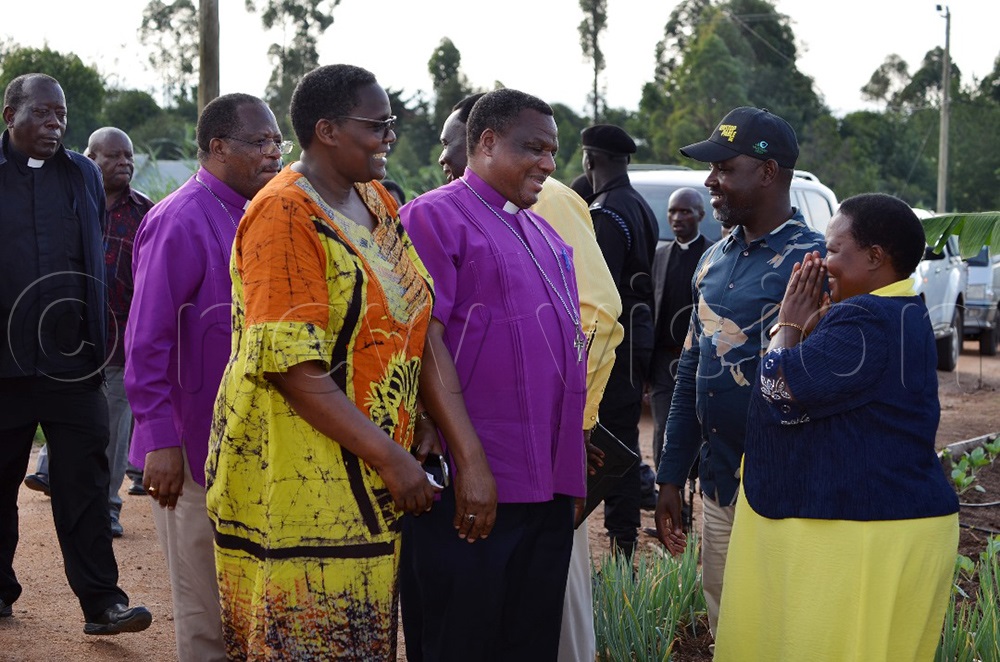 Prime Minister Robinah Nabbanja welcoming religious leaders from the Kigezi region at her Kakumiro Model Farm in Kakumiro district. (Photo by Nelson Mandela Muhoozi)