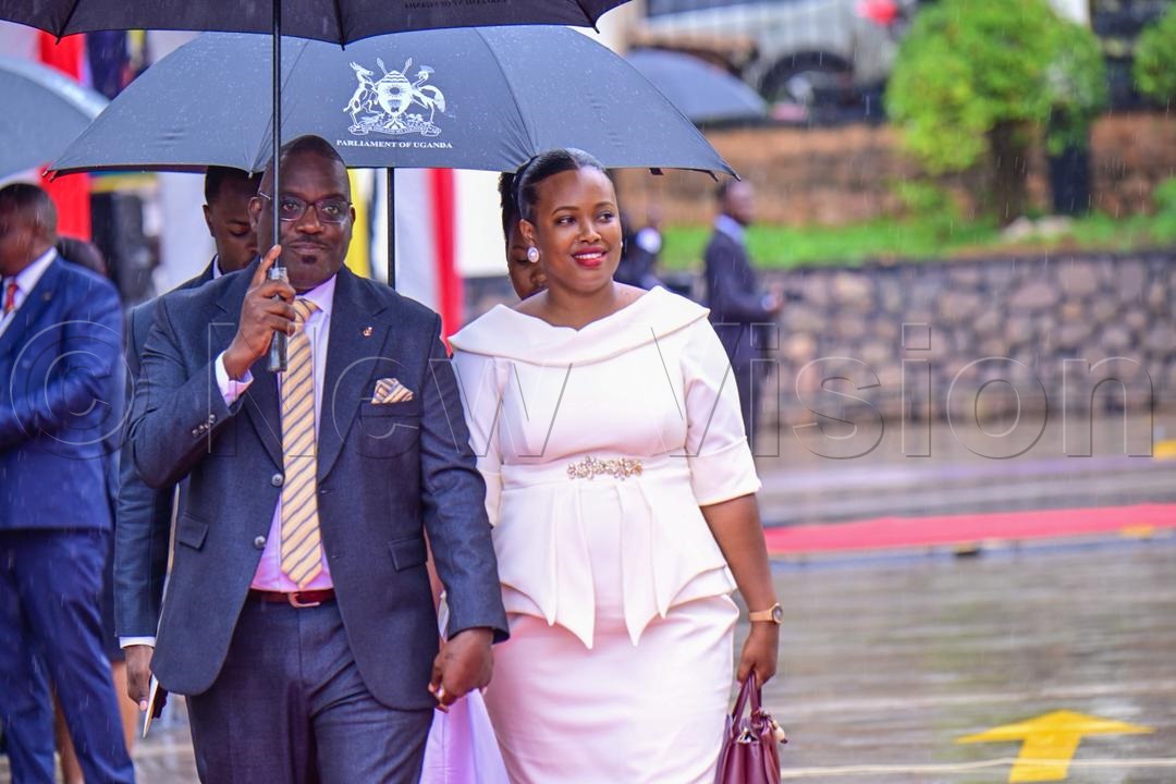 Kiiza Kenneth, MP Nyendwoha Bujenje Constituency with family.