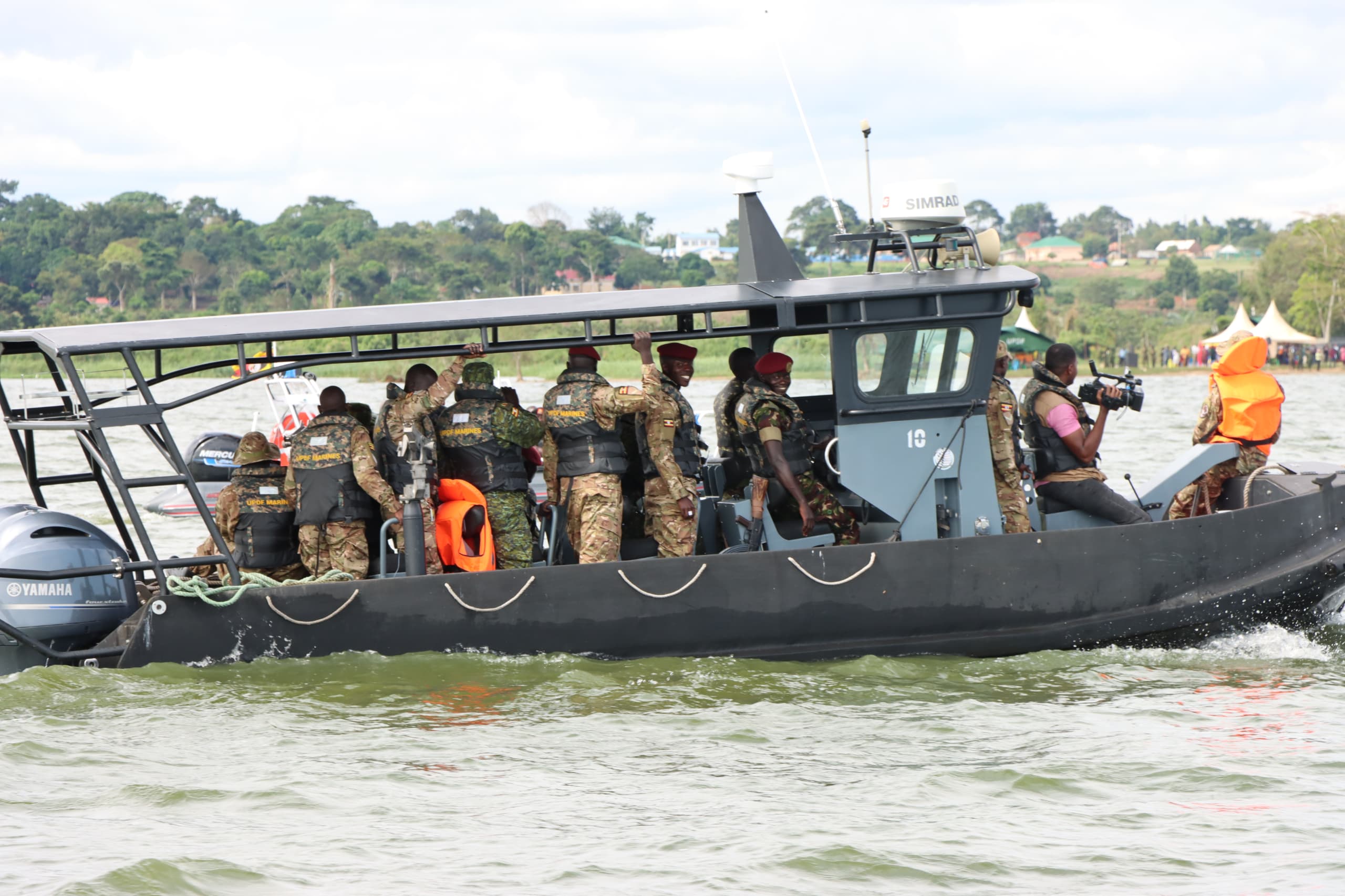 UPDF fresh 69 Marine Troops pass out after a four-month Induction Course at the Marine Training School in Kalangalo. (Credit: UPDF)