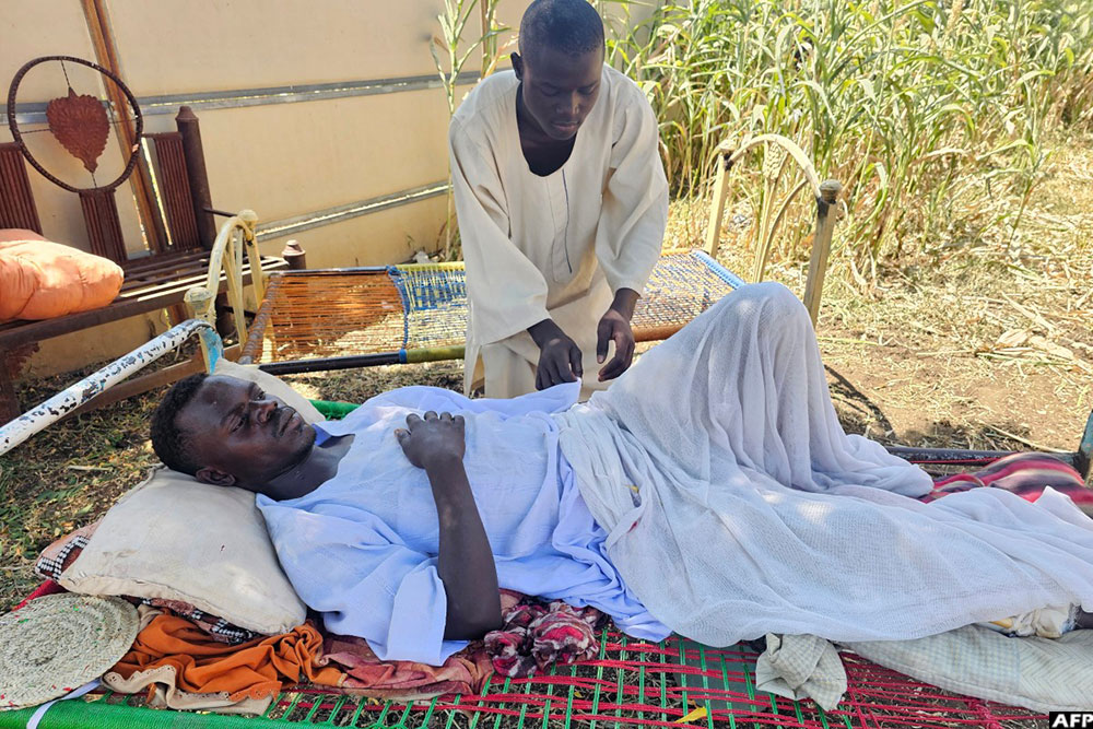 Mohamed Ali Hamza, 29, was injured during the October airstrikes on a gold mine on the Sudan-Egypt border
