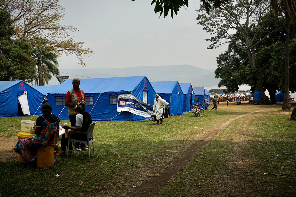 A general view of a health centre outpost near the port of Bende-Bende, in Maluku, on August 20, 2026. (Photo by Sophie Douce / AFP)