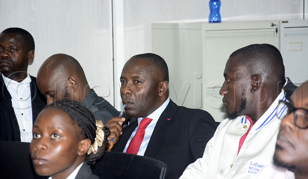Moses Katabu listening attentively during the court hearing for the petition he filed against Salim Uhuru. (Photo by Margret Zalwango)